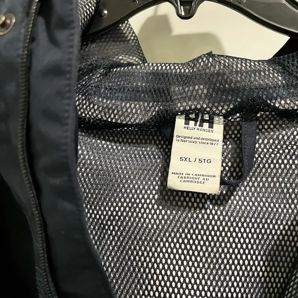 Helly Hansen Men's Navy Rain Jacket, 5XL - Picture 6 of 10